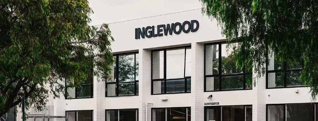 Inglewood Coffee Roasters — Warm, artisan coffee brand aesthetic — rich browns, cream, and deep espresso tones.